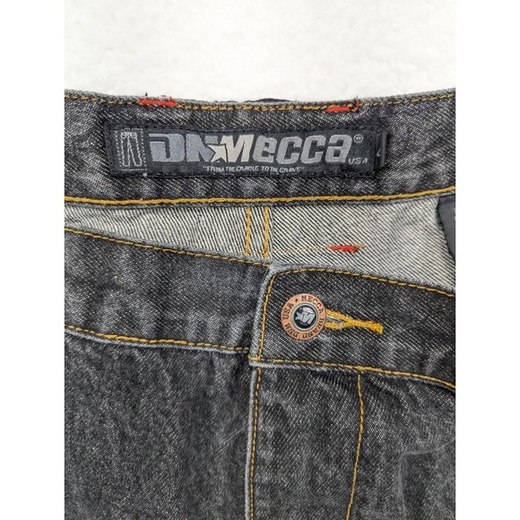 DNM Mecca‎ Carpenter Denim Shorts Vintage Streetwear Pockets Black 42 - Picture 5 of 11